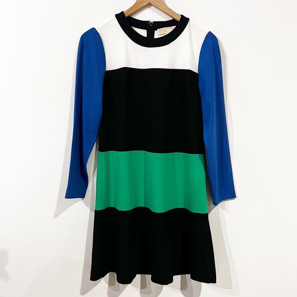 MICHAEL Michael Kors Long Sleeve Colorblock Sheath Dress - Picture 5 of 11